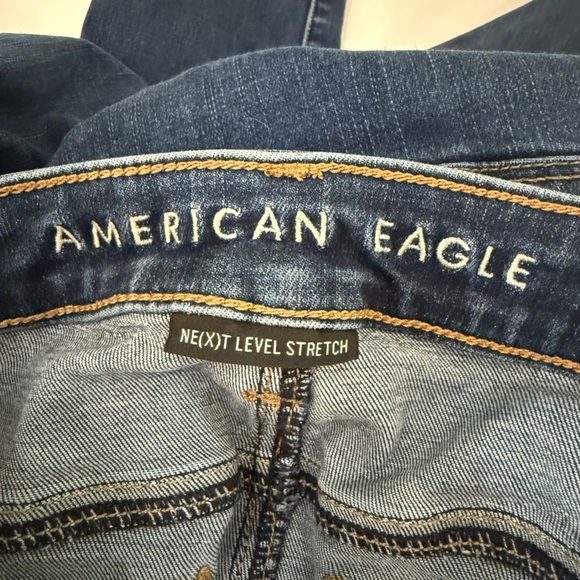 American Eagle Outfitters Dark Blue Super High Rise Jegging - Picture 8 of 12